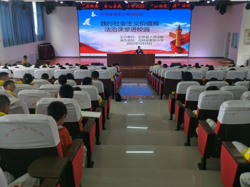 2022年5月24日石林彝族自治县法院到鹿阜小学开展法治课堂进校园活动
