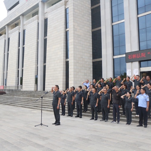 法院党员干警重温入党誓词